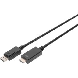 DIGITUS 3430310S - Cable DisplayPort 1.2, DP-HDMI, 4K60Hz, 1,0m