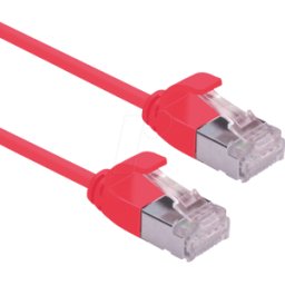 ROLINE GREEN ROLINE 21443314 - Cat.6a Cable de parche SLIM, U/FTP, rojo, 1,5m