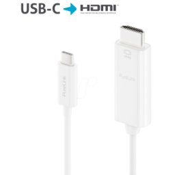PURELINK PURE IS2200-020 - Cable adaptador USB Type-C > HDMI, 4K@60 Hz, blanco, 2,0 m..