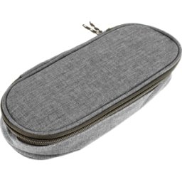 KANGARO 56304 - Estuche de lápiz, oval, gris claro