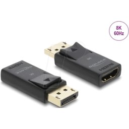 DELOCK 61084 - Adaptador DisplayPort, DP 1,4 macho a HDMI hembra