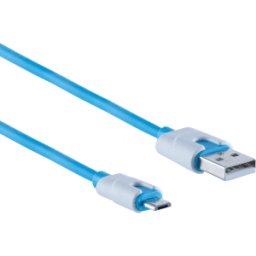 SHIVERPEAKS SHVP BS1450013 - USB-A macho a USB Micro B macho, azul, 2m..