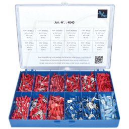 VOGT AG VT SORT 4040 - Surtido de conectores planos aislados, 0,5-2,5 mm², 575 piezas