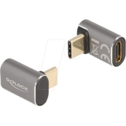 DELOCK 60054 - Adaptador USB 4.0, C macho a C hembra, acodado, metal