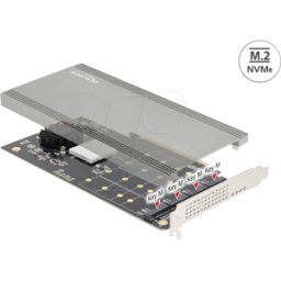 DELOCK 89044 - Tarjeta PCI Express x16 a 4 x interna NVMe M.2 clave M