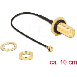 DELOCK 88965 - Cable de antena RF, conector hembra SMA > conector macho MHF® I,