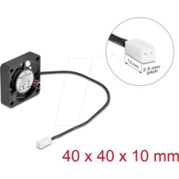 DELOCK 67286 - Ventilador axial de 5 V de corriente continua, 40 x 40 x 10 mm n