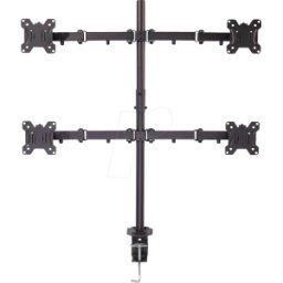 LINDY 40659 - Soporte para monitor, 4 pantallas, 345 mm, montaje en mesa