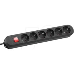 BACHMANN BACH 381.152K - Tira de toma INTELIGENTE, 6 vías, tipo F - CEE 7/3, negro