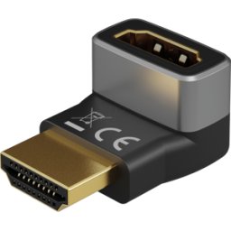 GOOBAY 72009 - Adaptador HDMI macho/hembra, 8K 60 Hz, 90° vertical