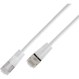 SLIM LUUTL7.5WT - Cable de conexión, CAT.6a, U/UTP, SLIM, translúcido, 7,5 m, blan
