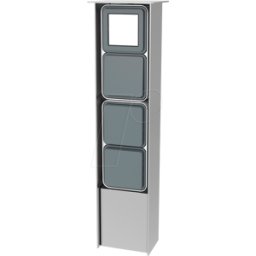 JEHOKA 40449245 - Columna de acero inoxidable B 4.4, 1 luz, 1 interruptor, 2 enchu