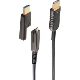 SHIVERPEAKS SHVP BS30-02485 - Cable de instalación HDMI óptico activo (AOC), 4K 60Hz, 30 m.