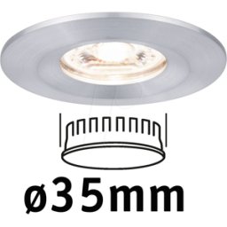 PAULMANN PLM 94304 - Luminaria empotrada NOVA MINI COIN rígida, 4 W, 2700 K,