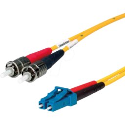 TELEGÄRTNER TG 100012270 - Cable adaptador dúplex, 9/125, OS2, ST/LC, amarillo, 3 m..