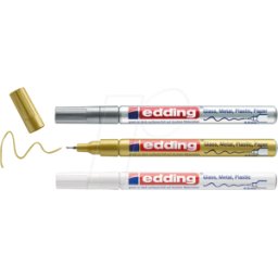 EDDING GLM780-3 - Marcador de pintura brillante, 0,8 mm, juego de 3