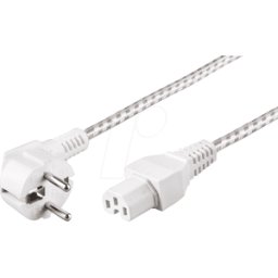 GOOBAY NKTX 200 WS - Cable de red, conector con puesta a tierra, rosca, 2 m, ws, C15,