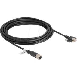 DELOCK 80459 - M12 Cable X codificado 8 pines hembra a RJ45 macho con tornillos
