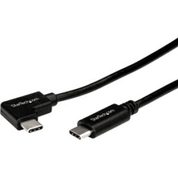 STARTECH.COM ST USB2CC1MR - Cable USB 2,0 USB-C a USB-C, en ángulo, 1 m..