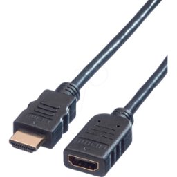VALUE 11995574 - Cable alargador HDMI de alta velocidad con Ethernet, 1 m