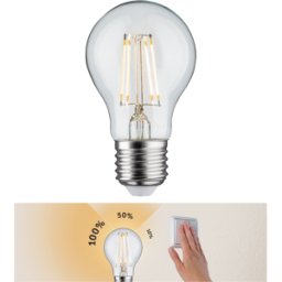 PAULMANN PLM 28570 - Lámpara LED E27, 5 W, 470 lm, 2700 K, regulable