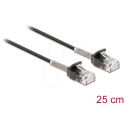 DELOCK 87014 - Cable de conexión RJ45 Cat.6a UTP 0,25 m negro