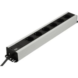 BACHMANN BACH 300.000 - Regleta, 6 tomas, tipo F - CEE 7/3, negro