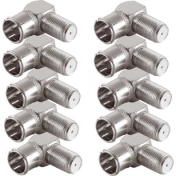 SHIVERPEAKS SHVP BS15-300614 - 10x F-Quick adaptador de ángulo F-plug a F-socket
