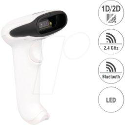 DELOCK 90587 - Escáner de códigos de barras, 2D, 2,4 GHz/Bluetoot