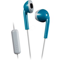 JVC HA-F19M-AH - Retro Earbuds, función manos libres, azul-gris