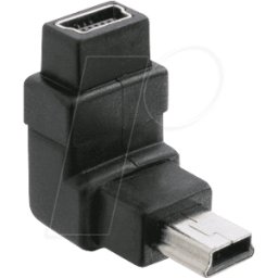DELOCK 65096 - Conector USB Mini B a conector USB Mini B angulado a 90°