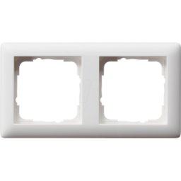 GIRA55 RA2 RWM - Montura en blanco puro opaco satinado, doble