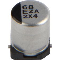 PANASONIC EEHZA 68U 25A - SMT híbrido de polímeros ELKO, 68 microF, 25 V, 6,