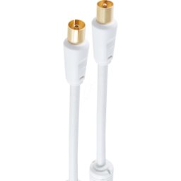 SHIVERPEAKS SHVP BS80402 - Cable de antena con ferrita, >110 DB, blanco, 1,5 m..
