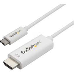 STARTECH.COM ST CDP2HD1MWNL - Cable, USB-C > HDMI, 4K 60Hz, blanco, 1 m..