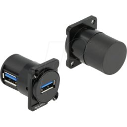 DELOCK 88059 - Módulo tipo D Toma USB 2.0 tipo A > toma acodada 90