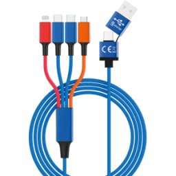 SMRTER HYDRA ELITE-C MX - Cable de carga, USB-A/-C -> micro USB, Lightning y 2x USB-C,a