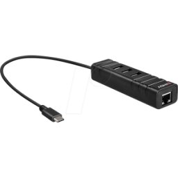 LINDY 43249 - Tarjeta de red, USB-C, Gigabit Ethernet, 1 RJ45