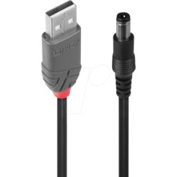LINDY 70267 - Cable de alimentación USB > CC 5,5 / 2,5 mm, 1,5 m