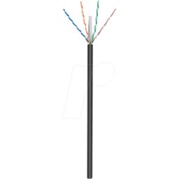 GOOBAY 57293 - Cable de red para exteriores CAT.6, U/UTP, 100 m, negro