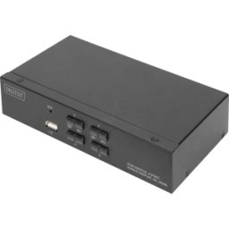DIGITUS DS-12880 - Conmutador KVM, 4 puertos, HDMI