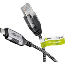 GOOBAY 74402 - Adaptador de red, cable, USB 3.1 tipo C, Gigabit Ethernet, 1,5 m