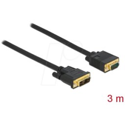 DELOCK 86750 - Cable DVI 12+5 macho a VGA macho 3 m