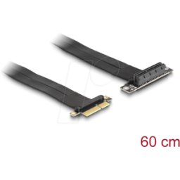 DELOCK 88026 - Tarjeta vertical, PCIe x4 > PCIe x4, cable de 60 cm