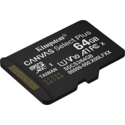 KINGSTON SDCS3/64GBSP - Tarjeta de memoria microSDXC de 64 GB, Canvas Select Plus