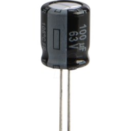 PANASONIC FR-A 100U 63B - Elko radial, 100microF, 63V, 105 °C, baja ESR