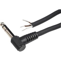 BKL NFKE SW 63 - Cable NF, conector jack estéreo de 6,3 mm, ángulo, 1,8 m,