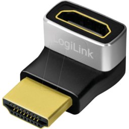 LOGILINK AH0007A - Adaptador, conector macho HDMI a hembra, 270°, 8K/60Hz