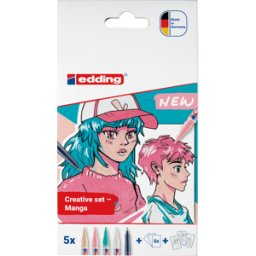 EDDING 5300/5M - Marcador de acrílico, creativo conjunto manga, 15 piezas