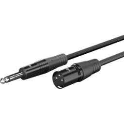 GOOBAY 80050 - Cable de micrófono, conector XLR/ conector jack de 6,35 mm, 2 m,